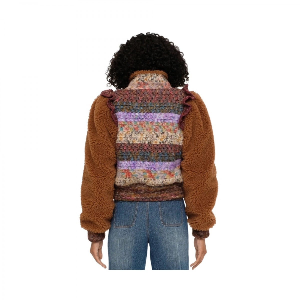 felicity crochet combo jacket - multi - ryg