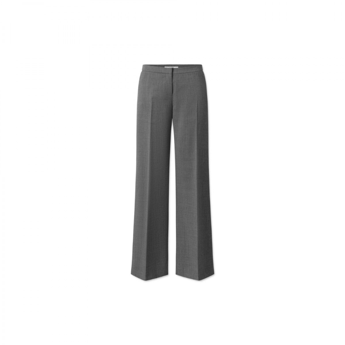 lea pants - grey melange - front