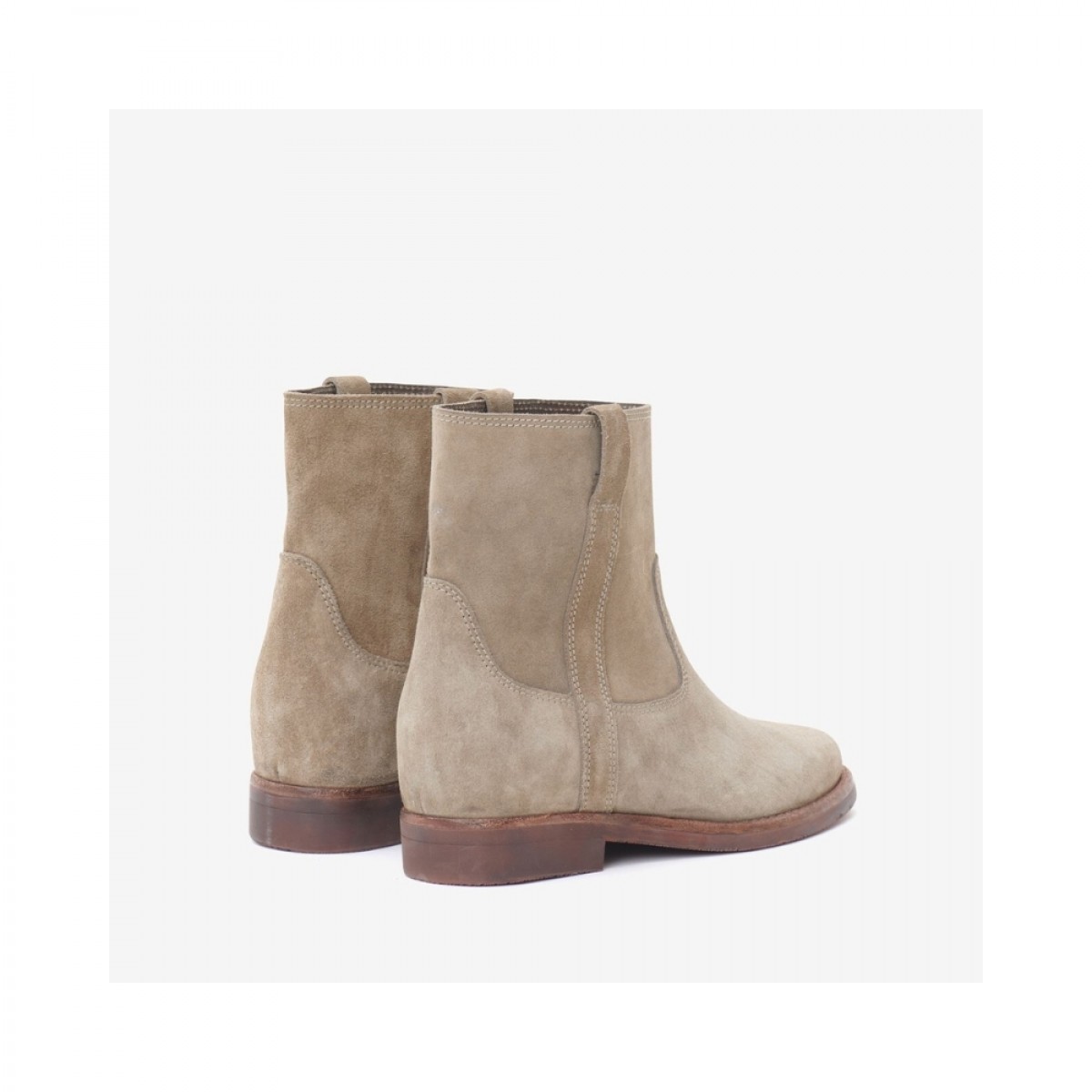 susee suede ankle boots - taupe - bagfra 
