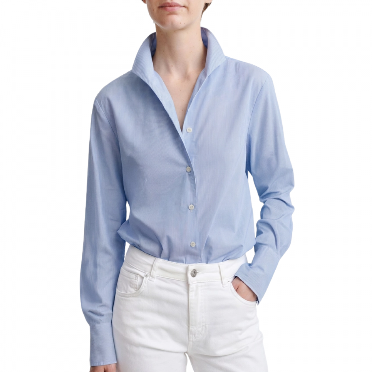 hugo striped shirt - blue - hals
