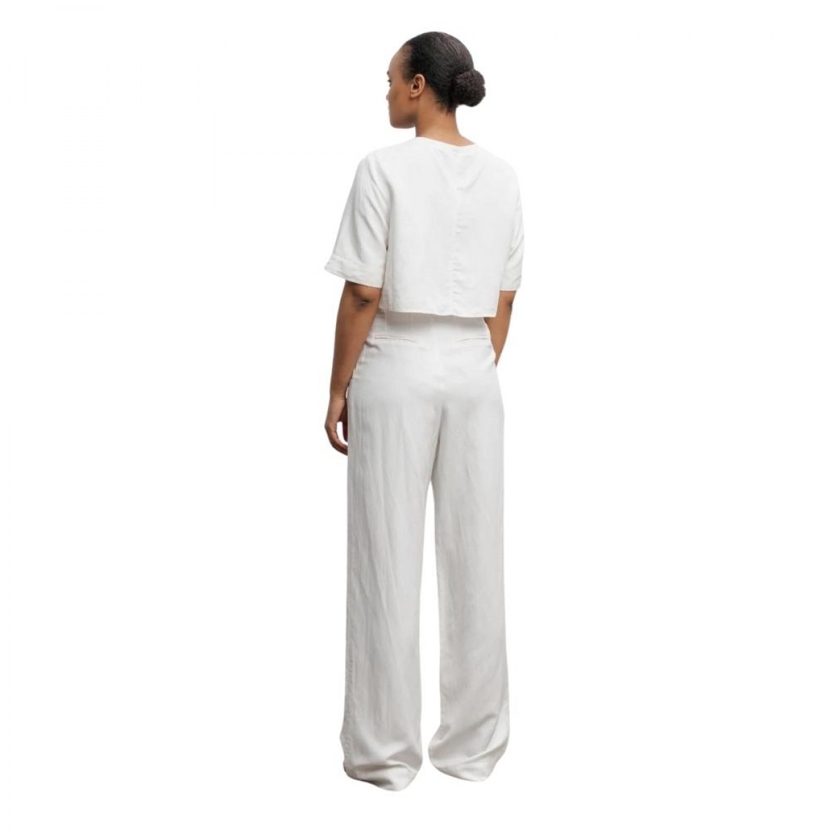 noma linen trousers - off white - ryg