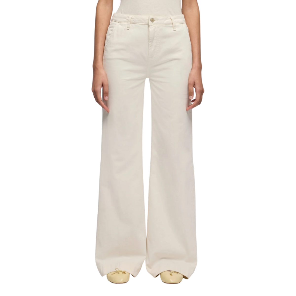 modern dojo comfort twill - ecru - model front
