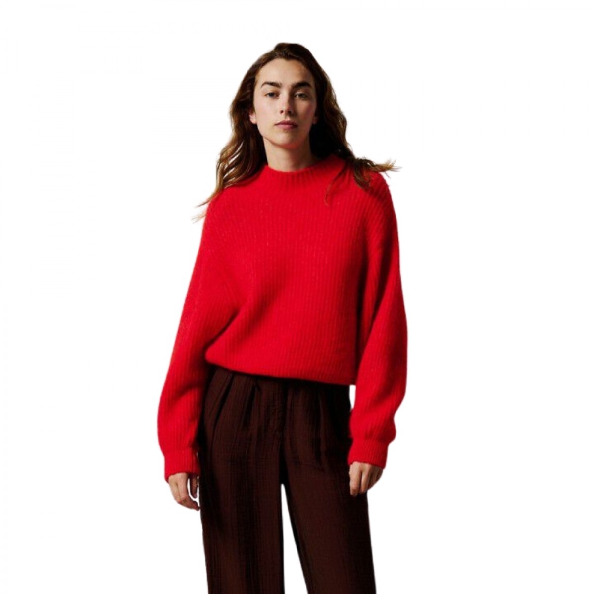 women´s jumper east - pepper melange - front 
