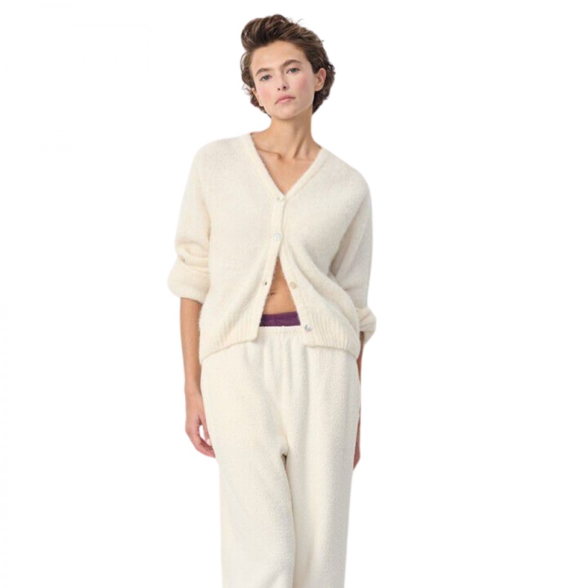 women cardigan east - nacre chine