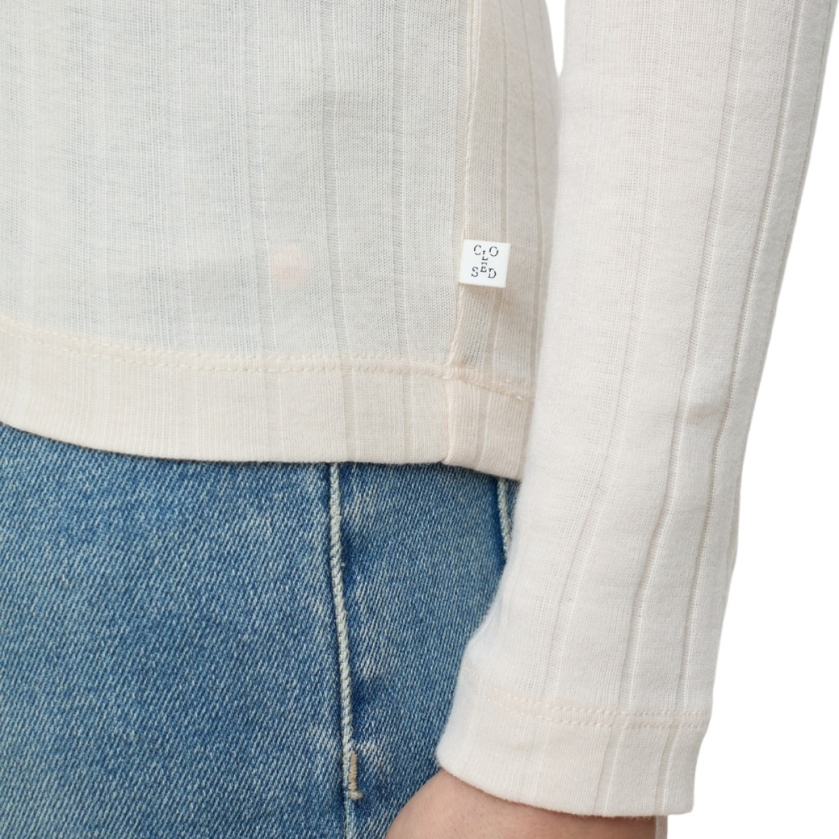 closed polo longsleeve - dusty rose - logo