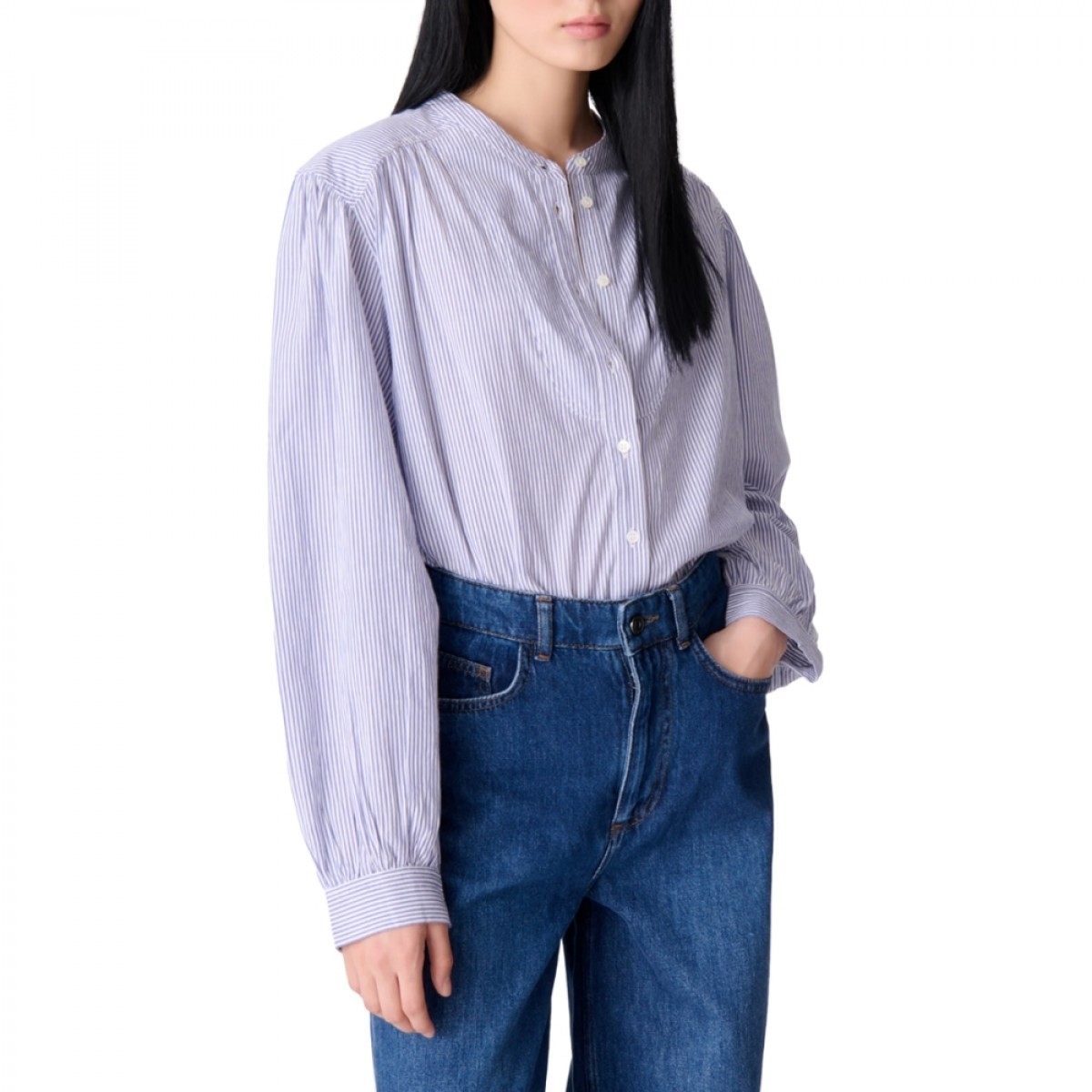 chouchou blouse - blue - fra siden 