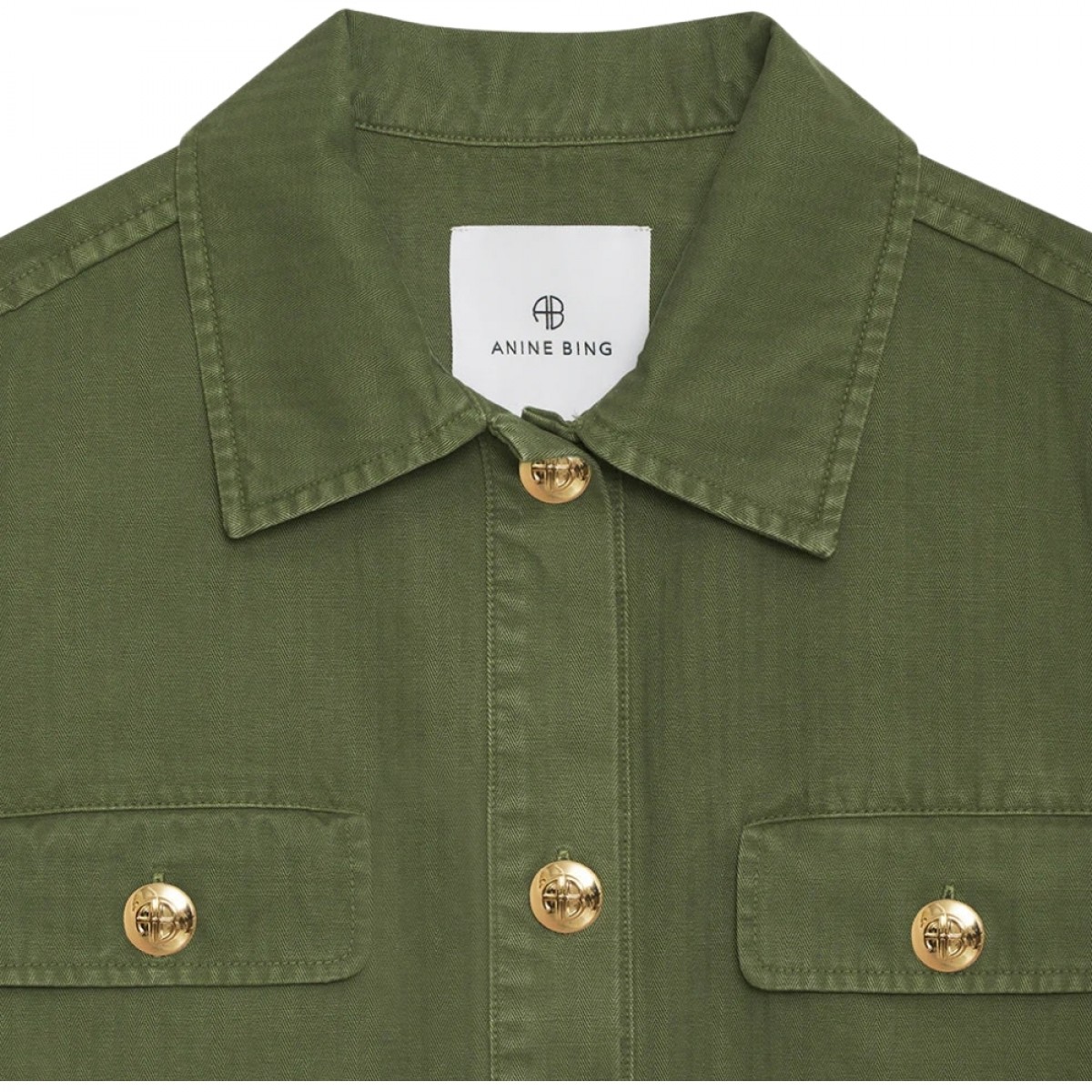 anine bing corey jacket - army green - krave