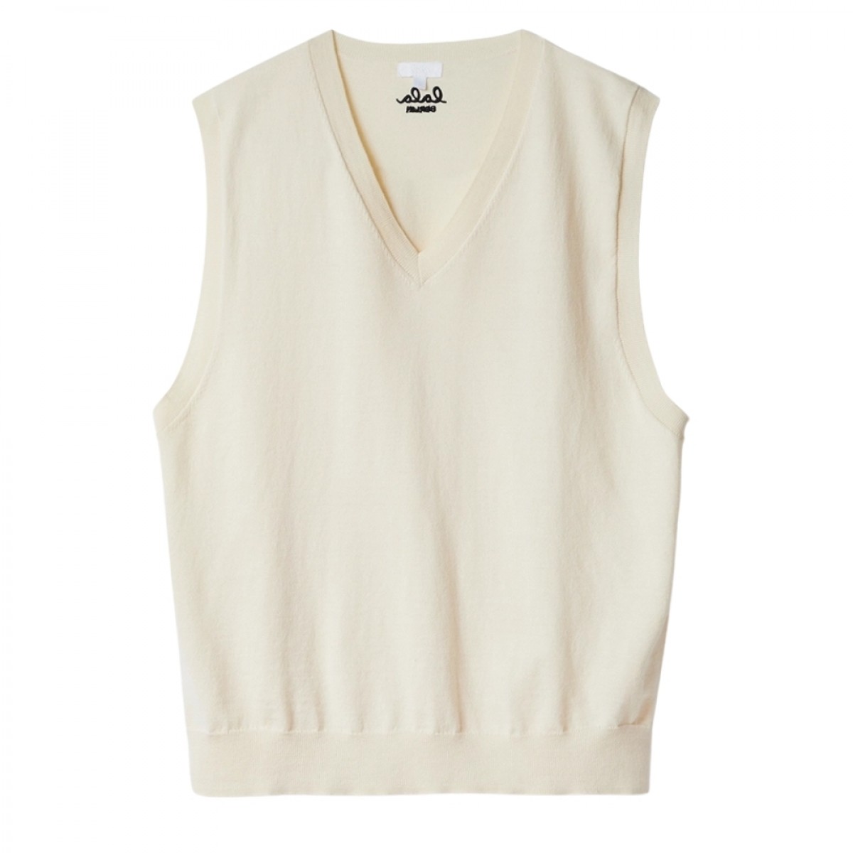 knit vest kasia - cream - front