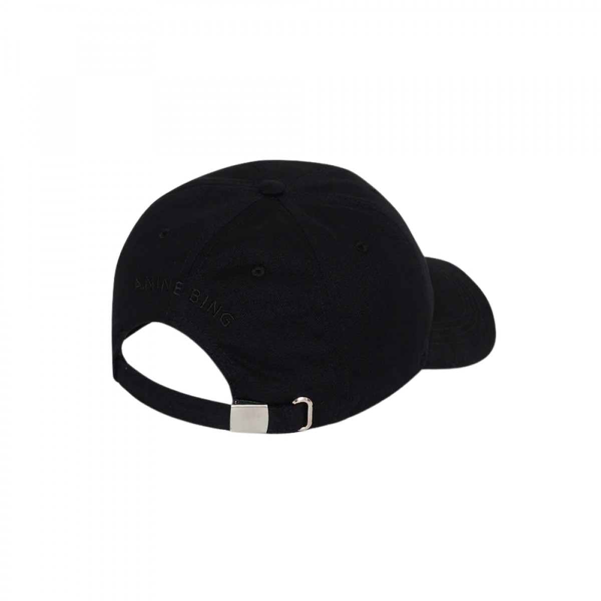 anine bing jeremy baseball cap framed monogram - black - bagfra 