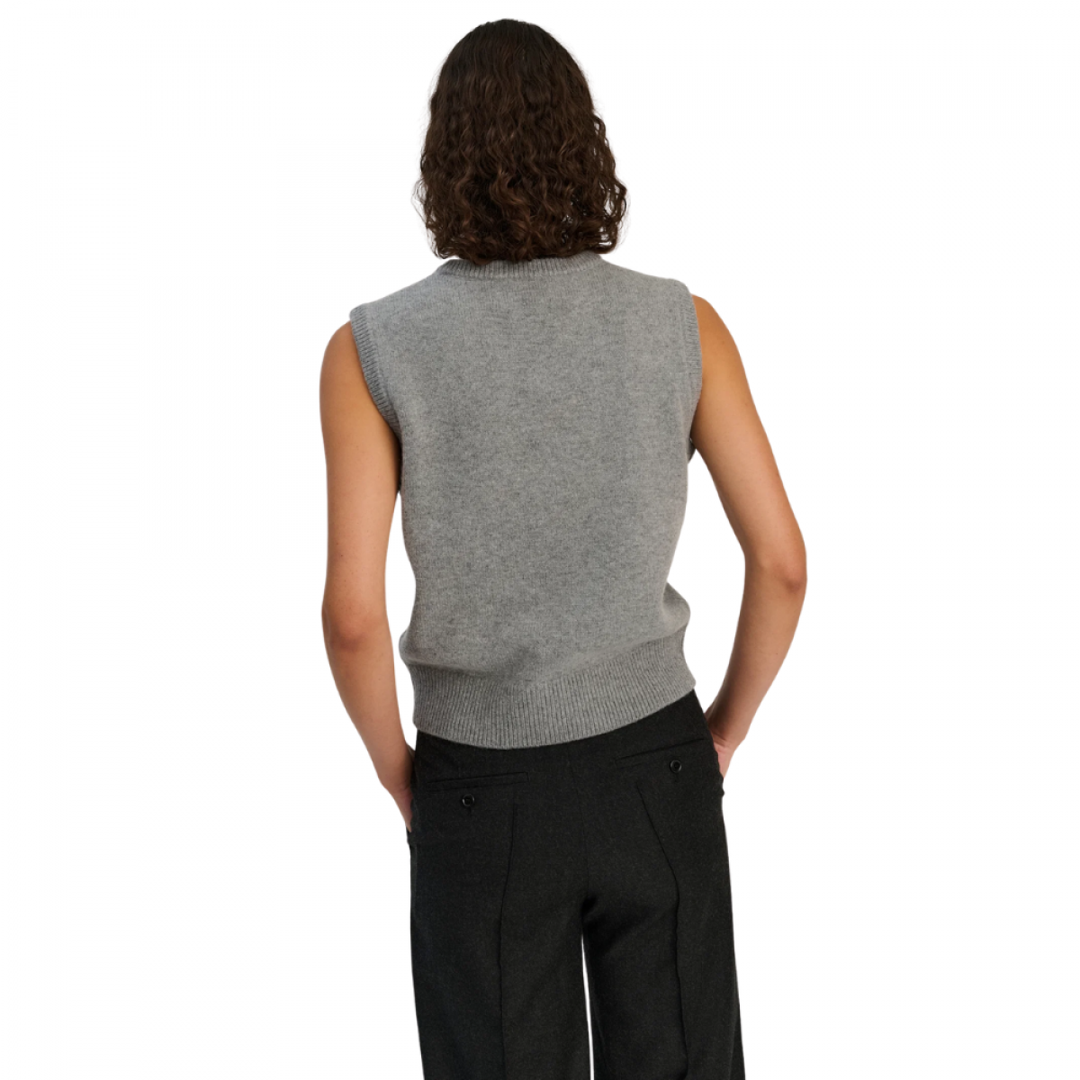rhea vest - mid grey - ryg