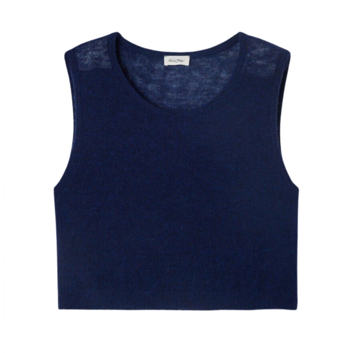 women's jumper vest - dumy - navy melange - front
