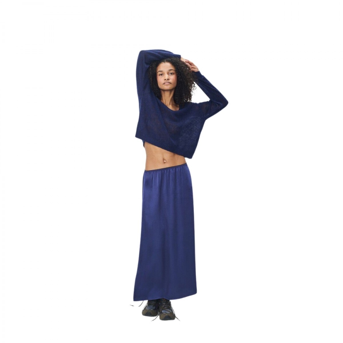 women's jumper - dumy - navy melange - look