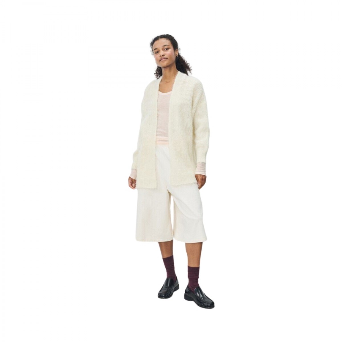 women's cardigan bymi - mother of pearl