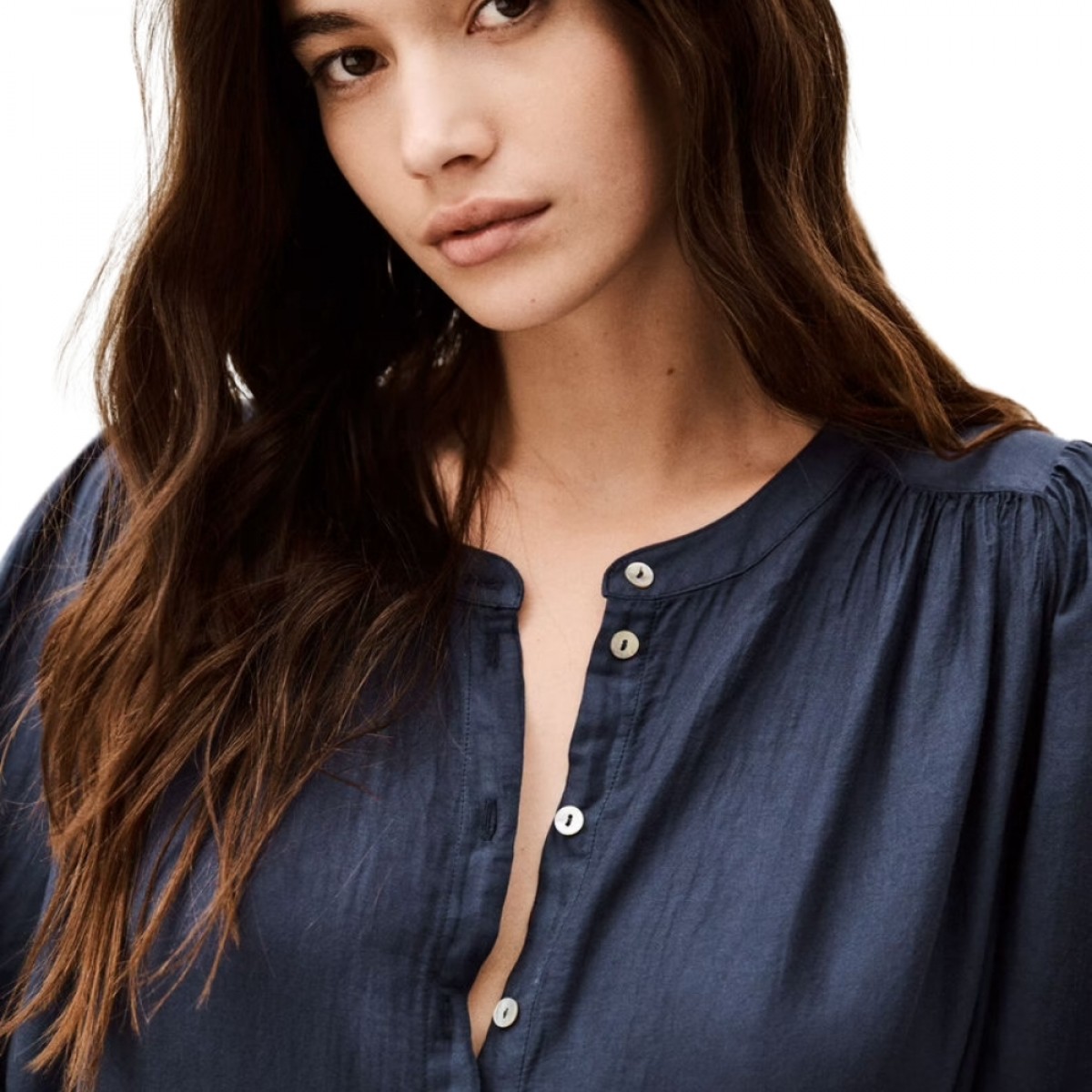 shirt tia - marine - hals 