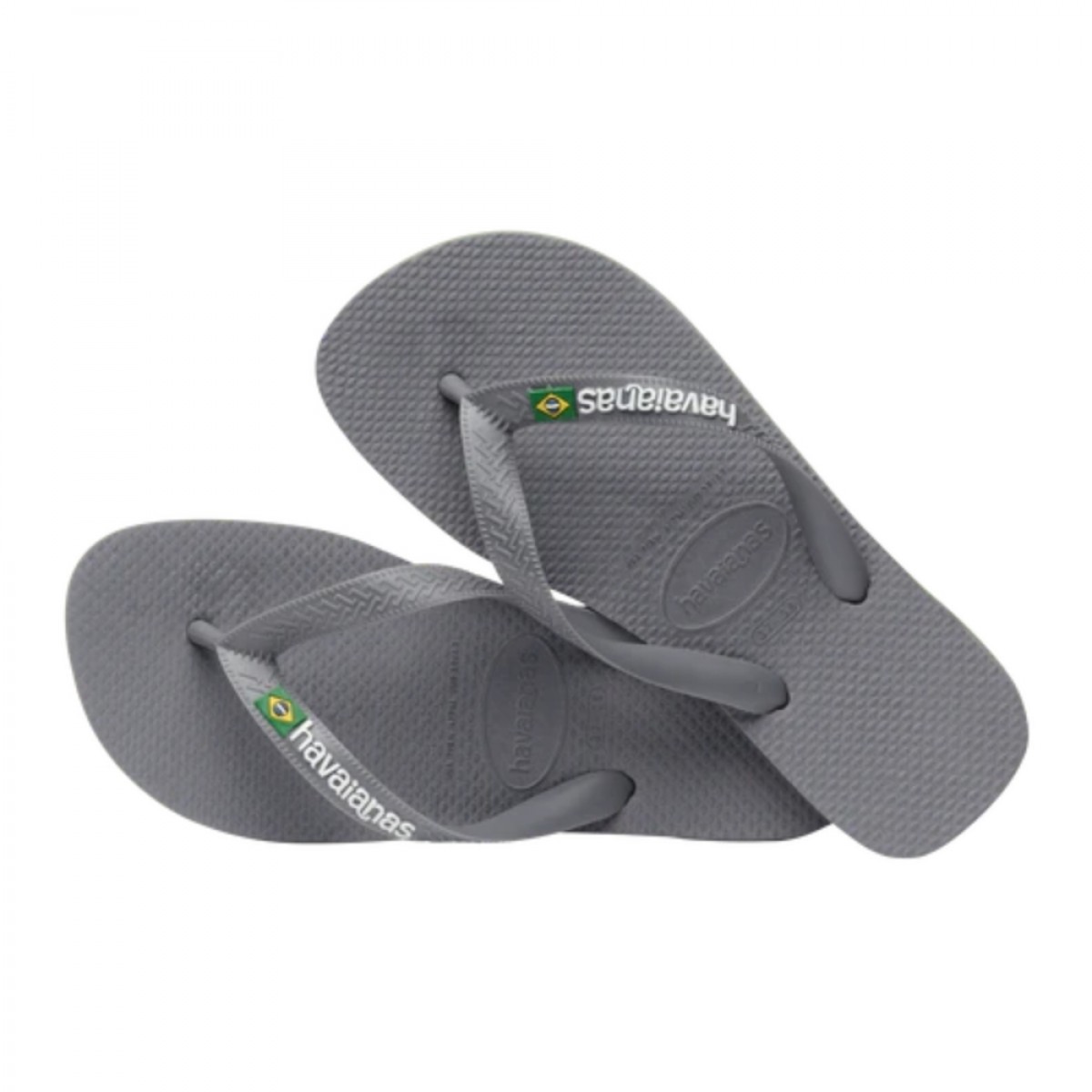 havaianas brasil logo - steel grey - front