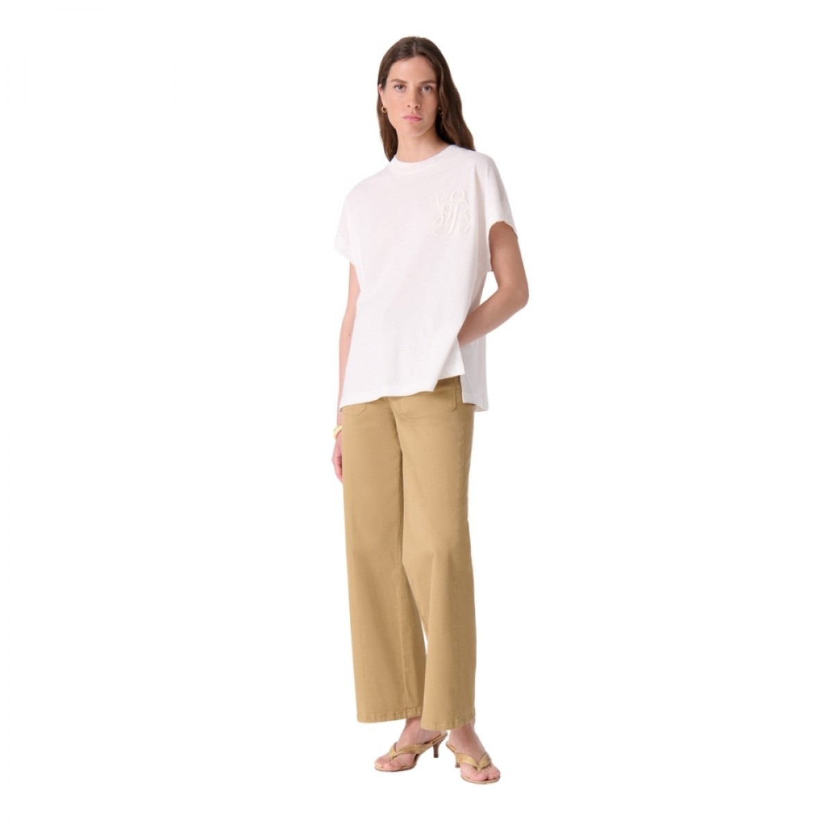 euridice t-shirt - ecru - model front