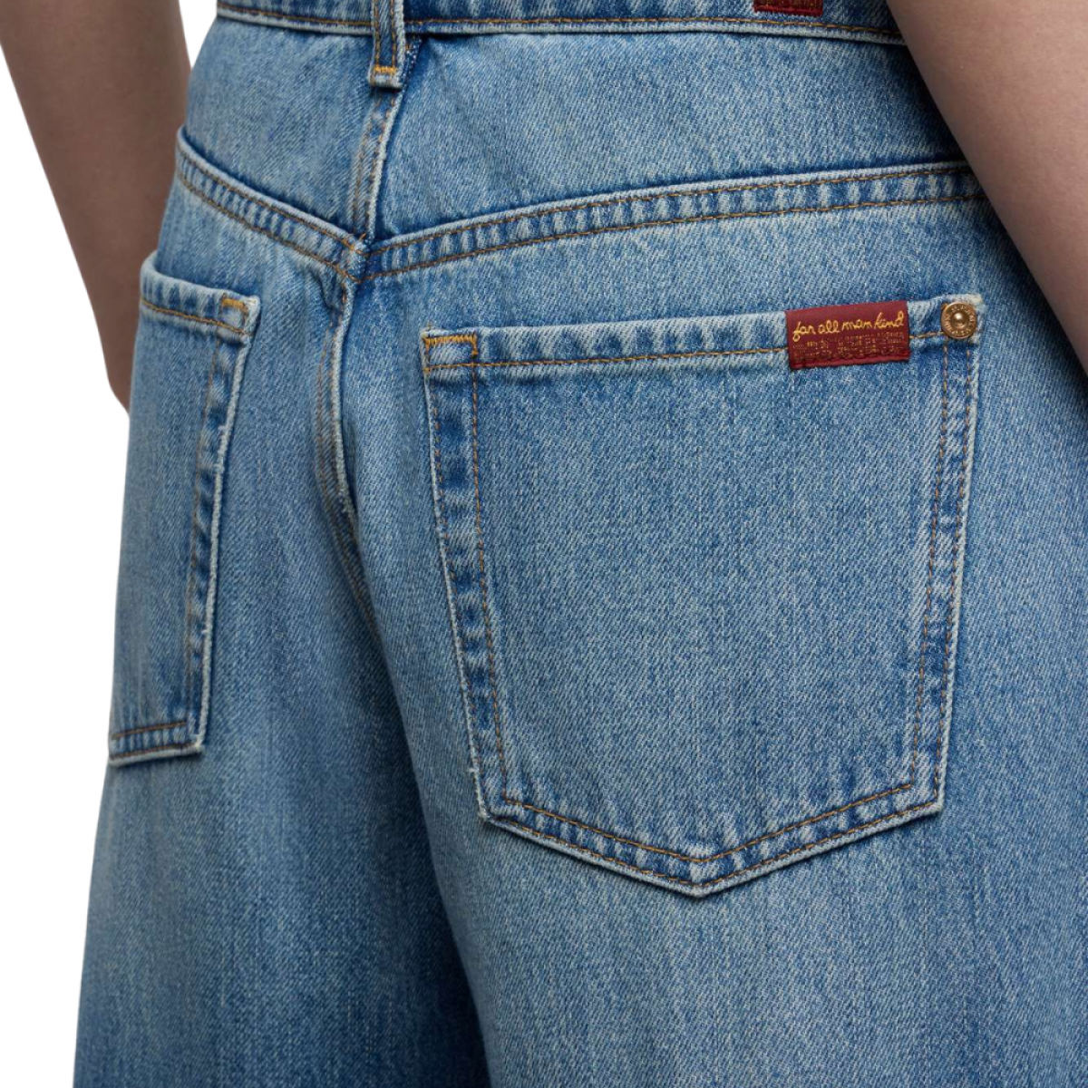 tess trouser skyfrost - denim blue - logo