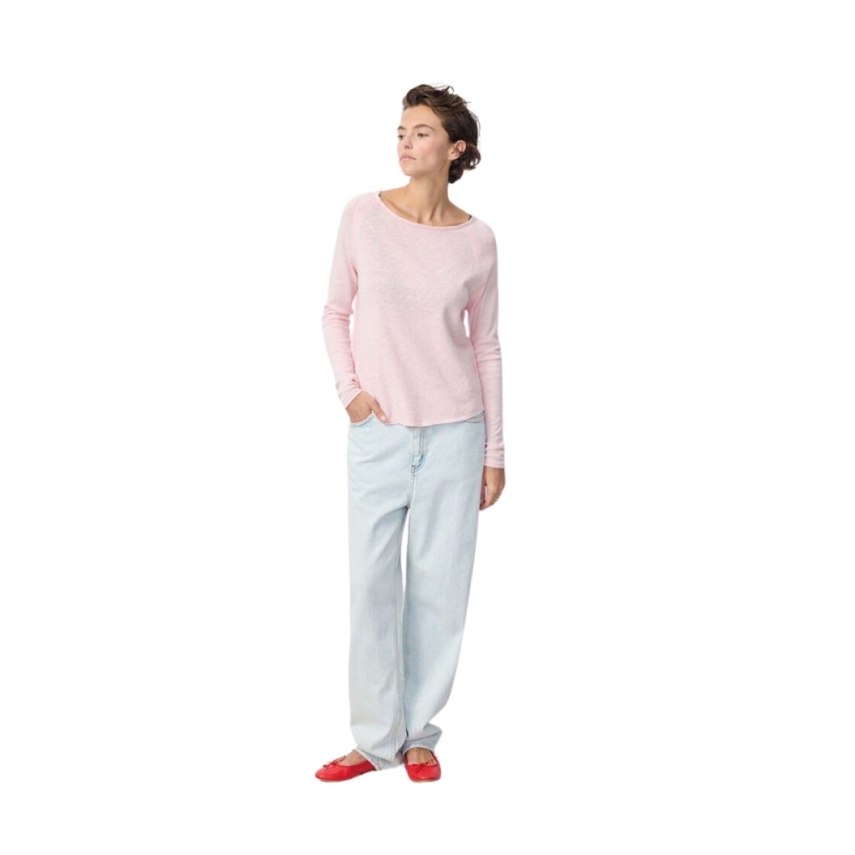 women's t-shirt sonoma - vintage marshmallow - look 1