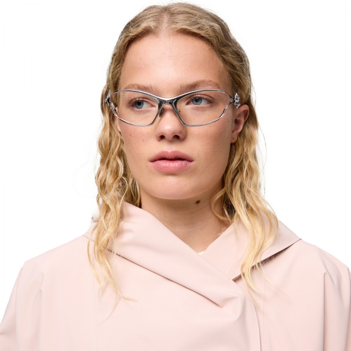 bergen poncho - rose dust - hals 