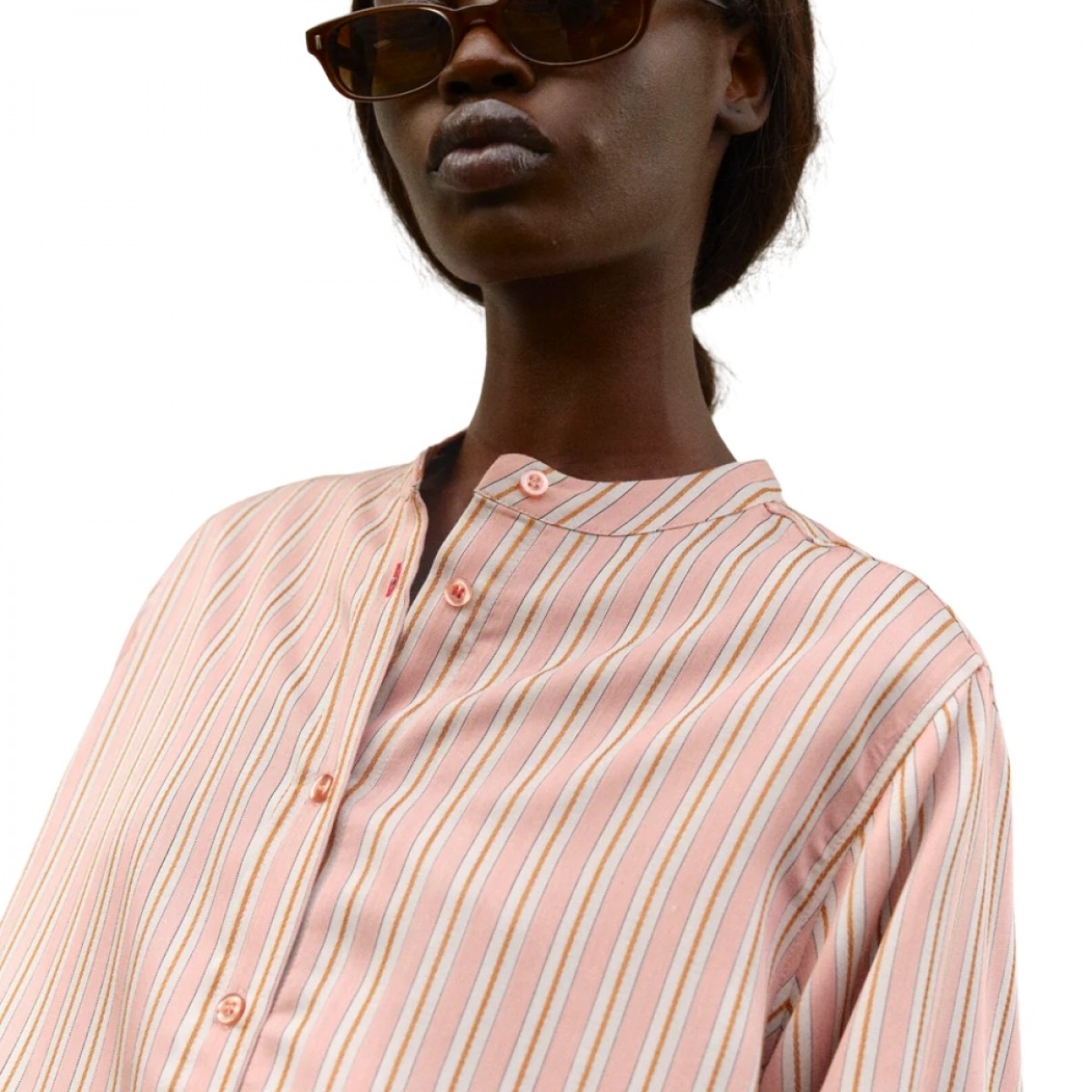 trw houston hepburn 3/4 shirt - dusty rouge - krave