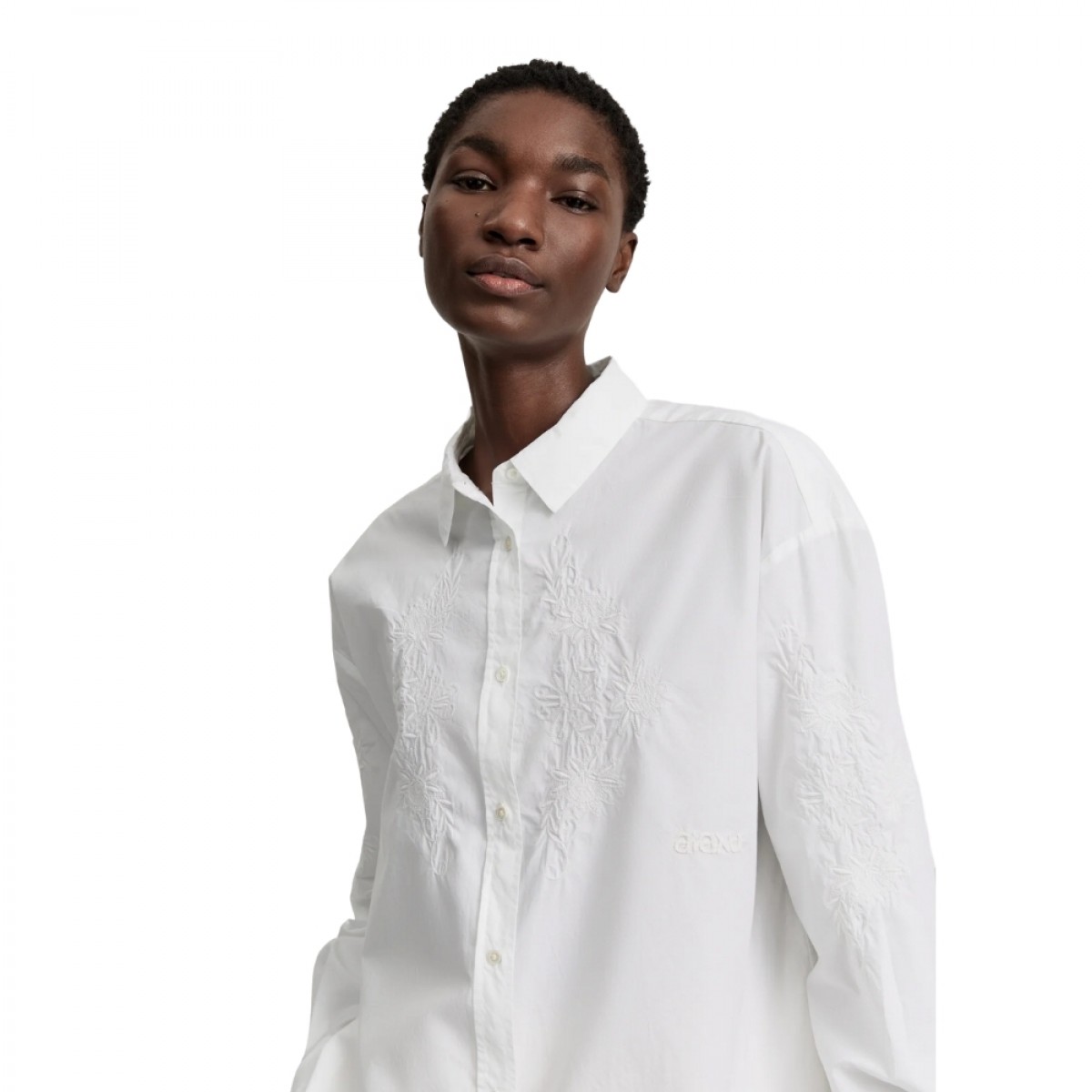 aiayu shirt embroidery - white - look