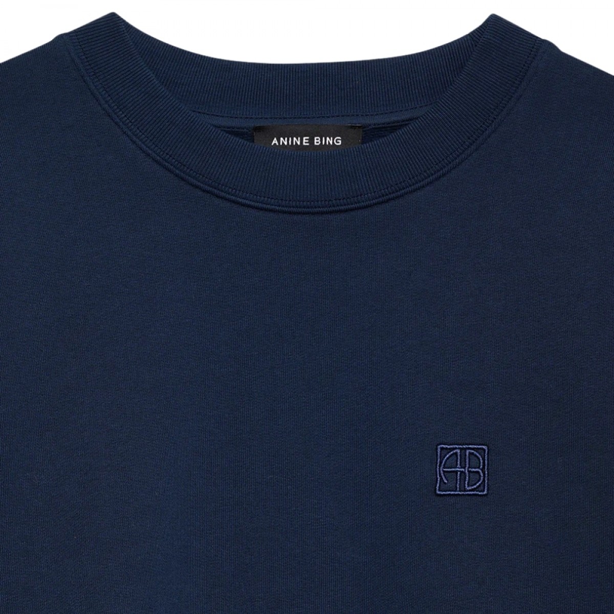 miles sweatshirt framed monogram - washed navy - logo