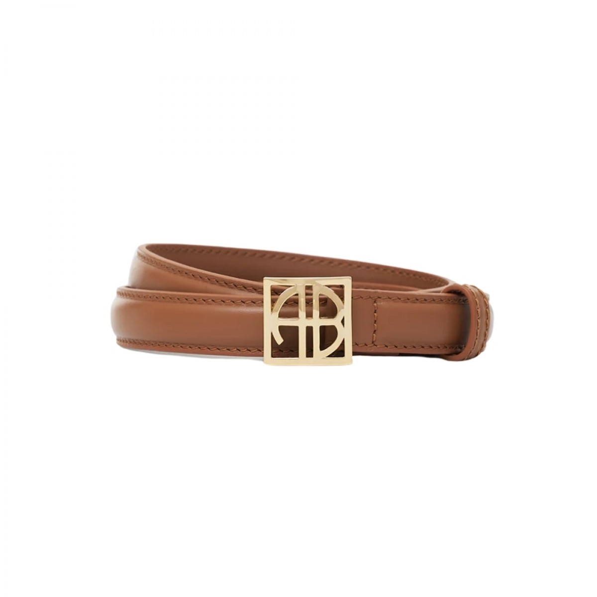anine bing monogram belt - cognac
