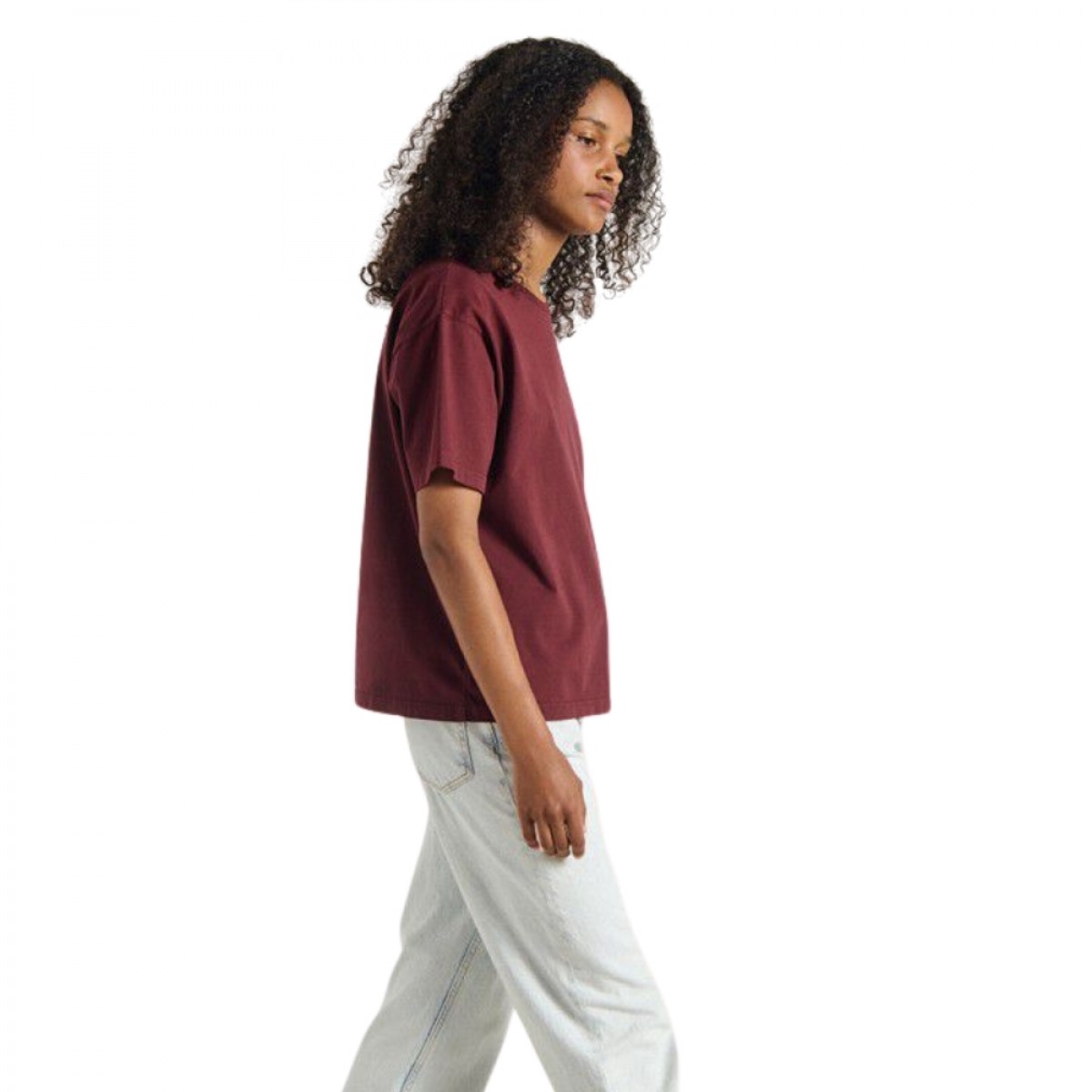 women's t-shirt fizvalley - vintage burgundy - fra siden 
