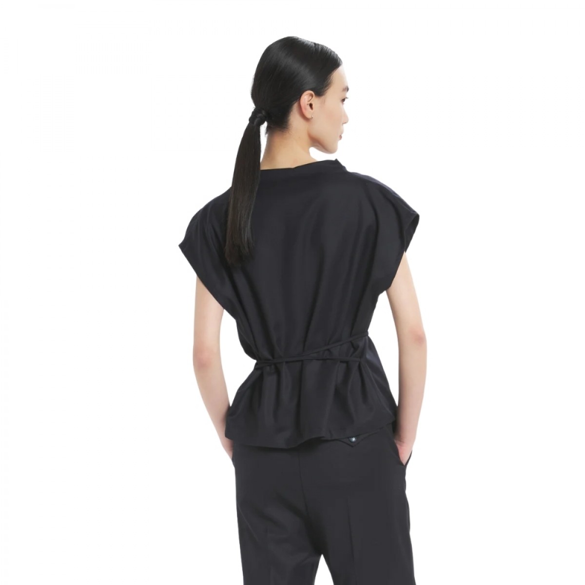 top bianchina flan - black - ryg