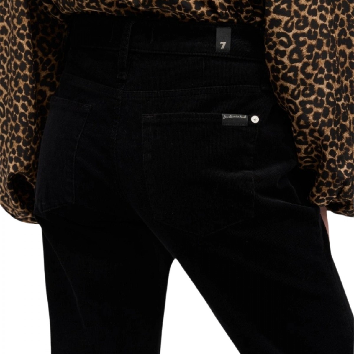 calie straight corduroy - black - lomme