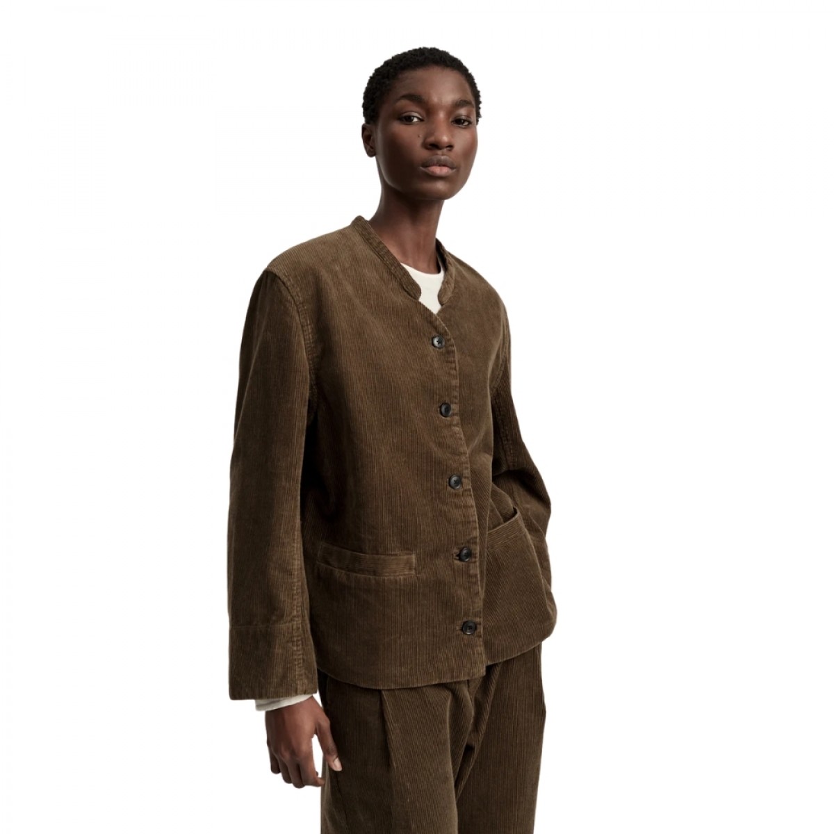 aiayu angel jcket corduroy - bark - fra siden 