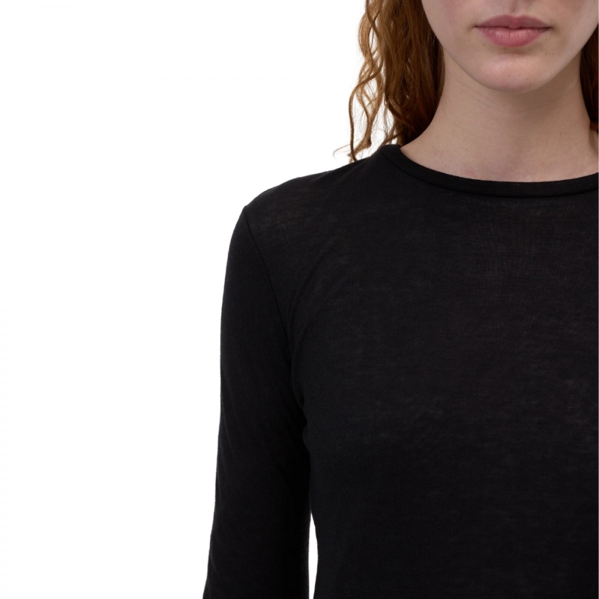 closed longsleeve t-shirt - black - hals