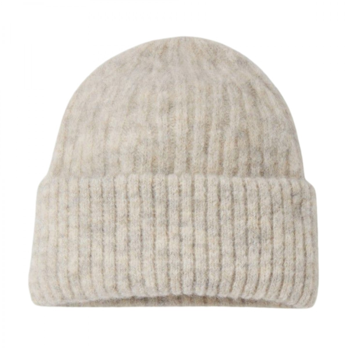 beanie east - powder snow melange - front