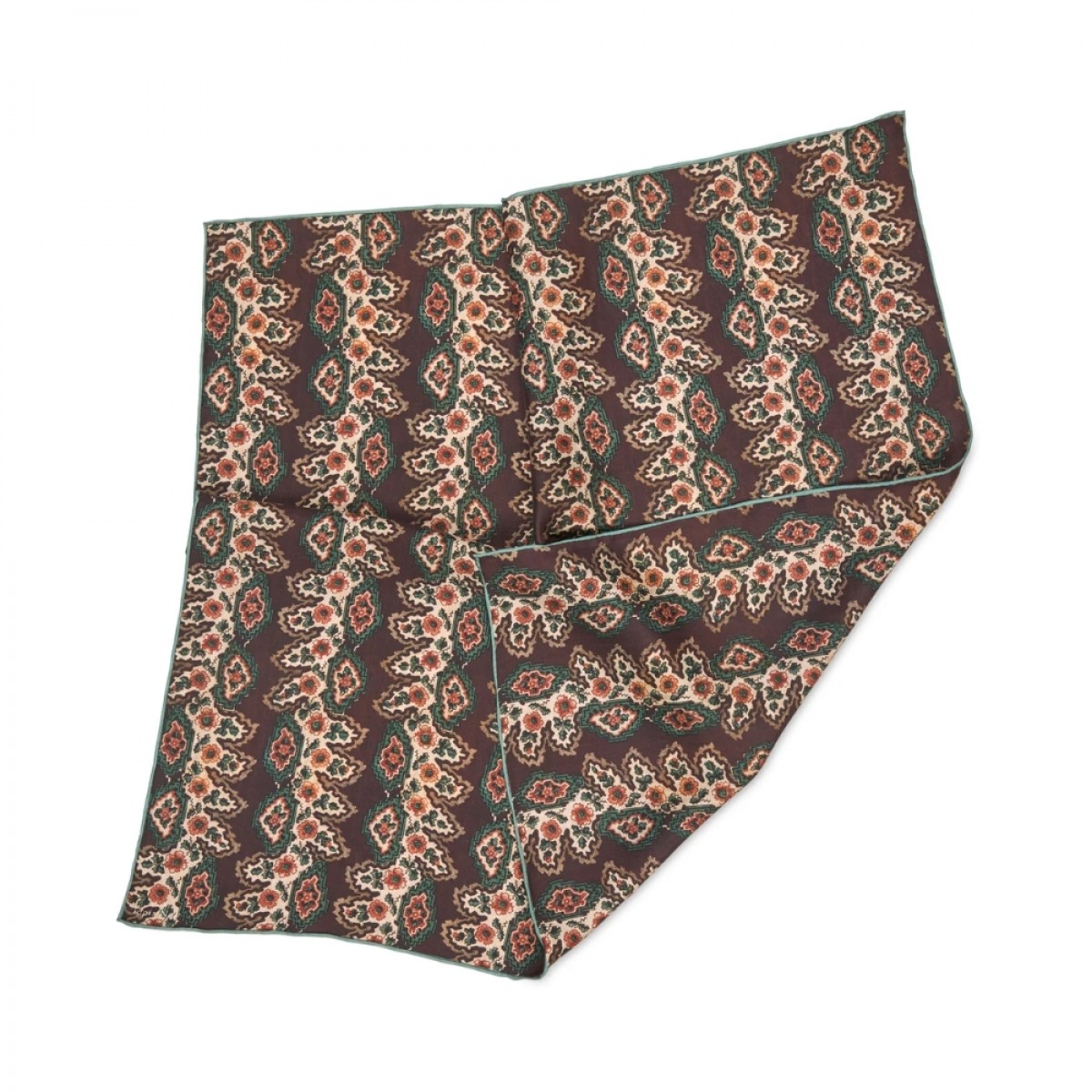 small classical dara scarf - brown - look
