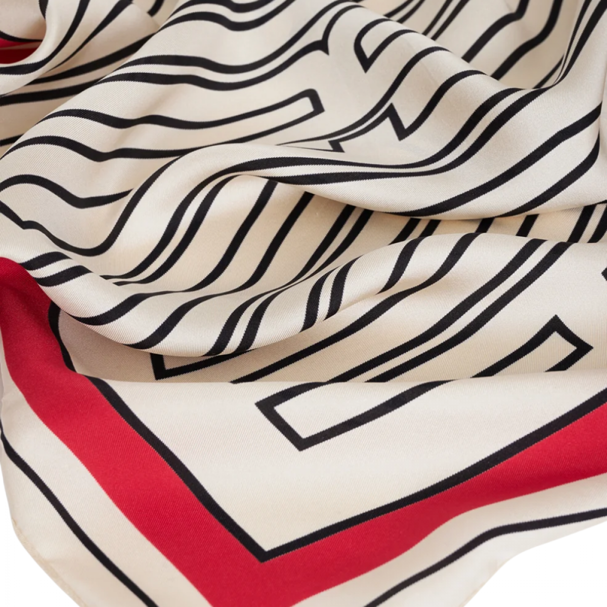 anine bing york scarf tango - red - print
