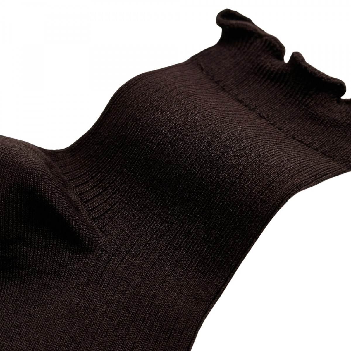 aiayu cotton frill sock - chocolate - frill