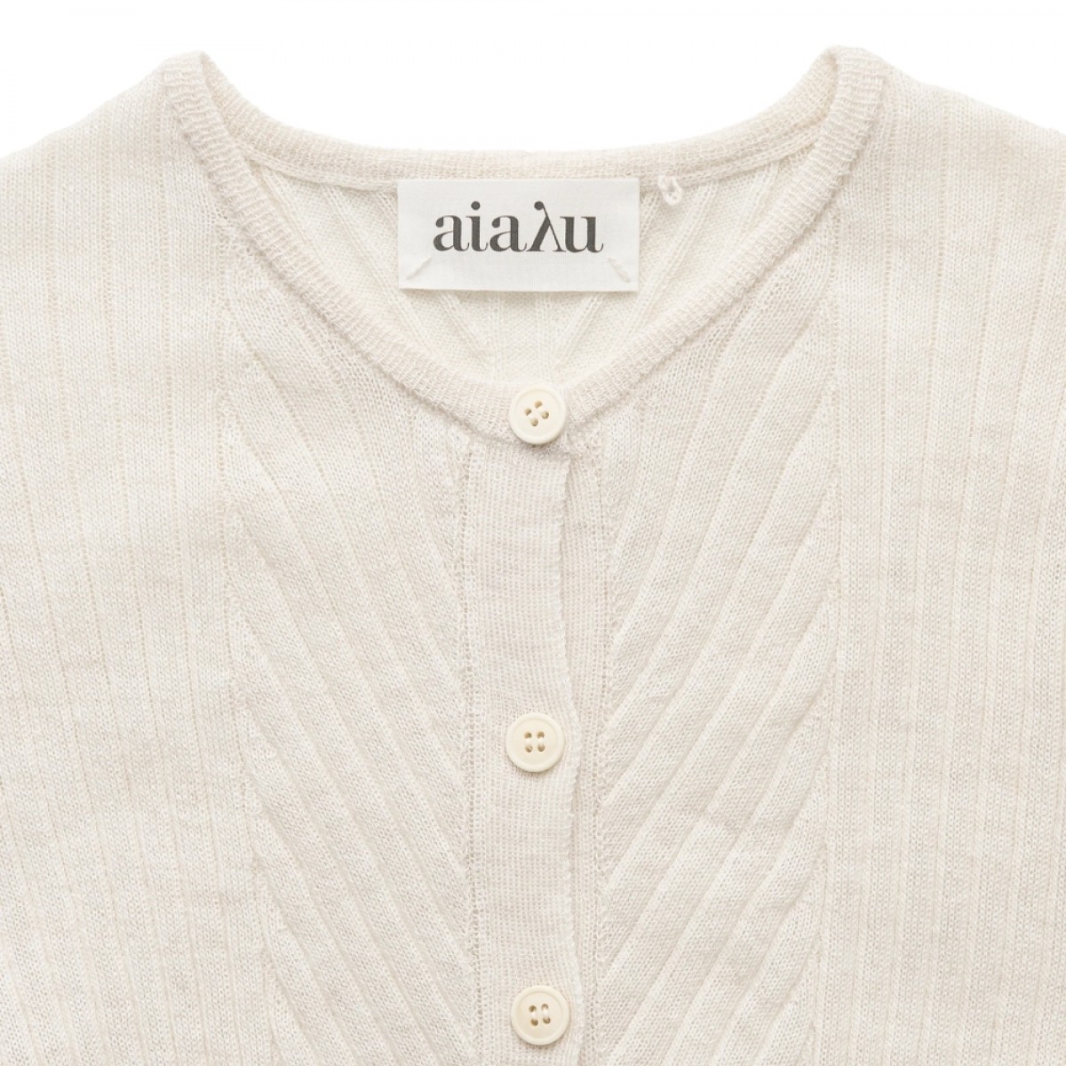 aiayu hira cardigan - mix abicant - hals