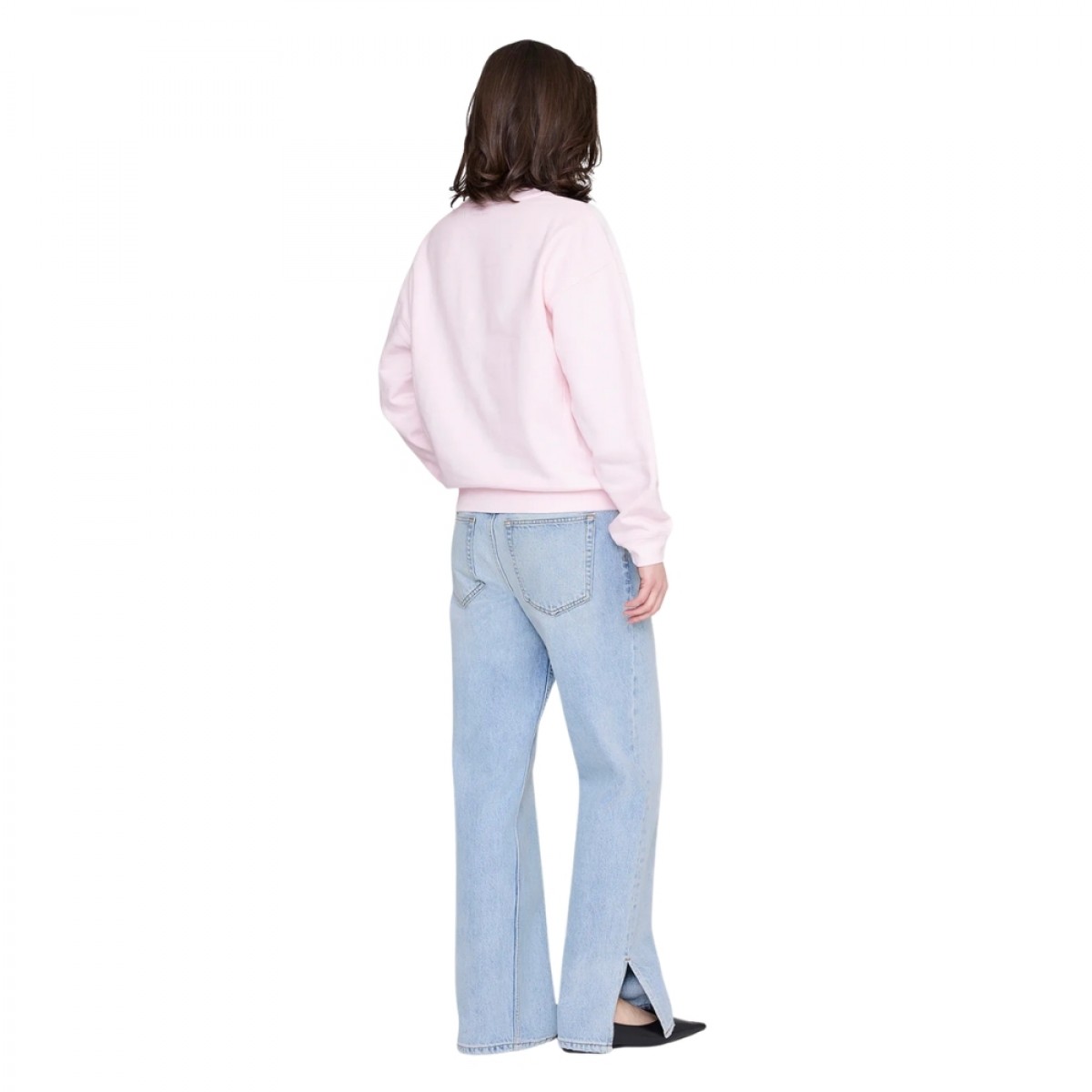 anine bing spencer sweatshirt - powder pink - ryg 