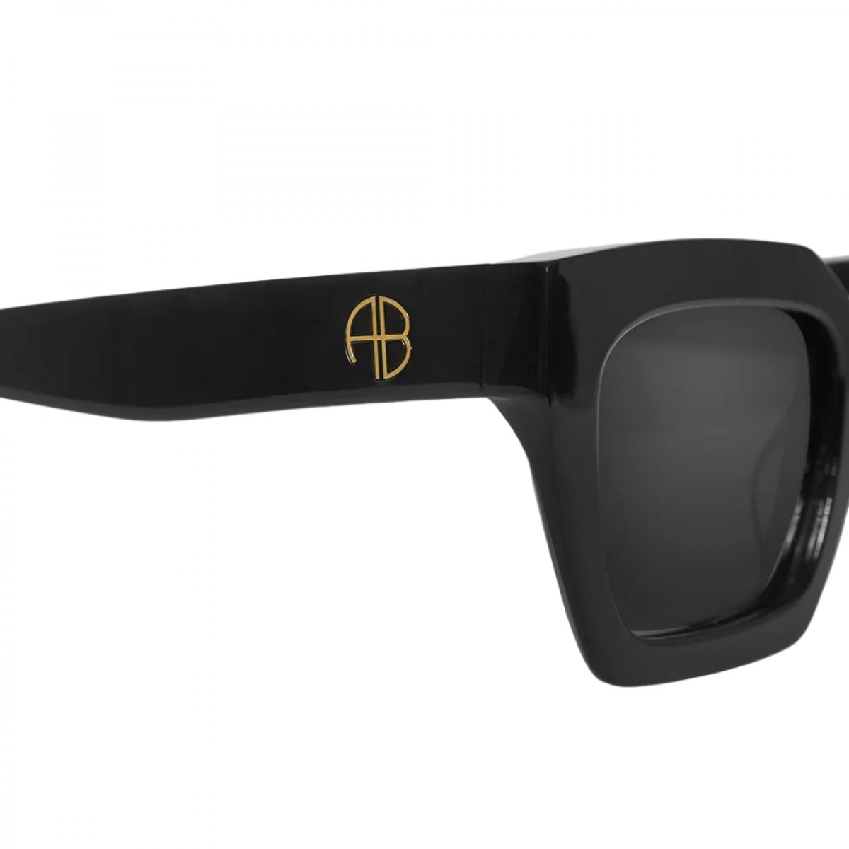 anine bing indio sunglasses - black - logo