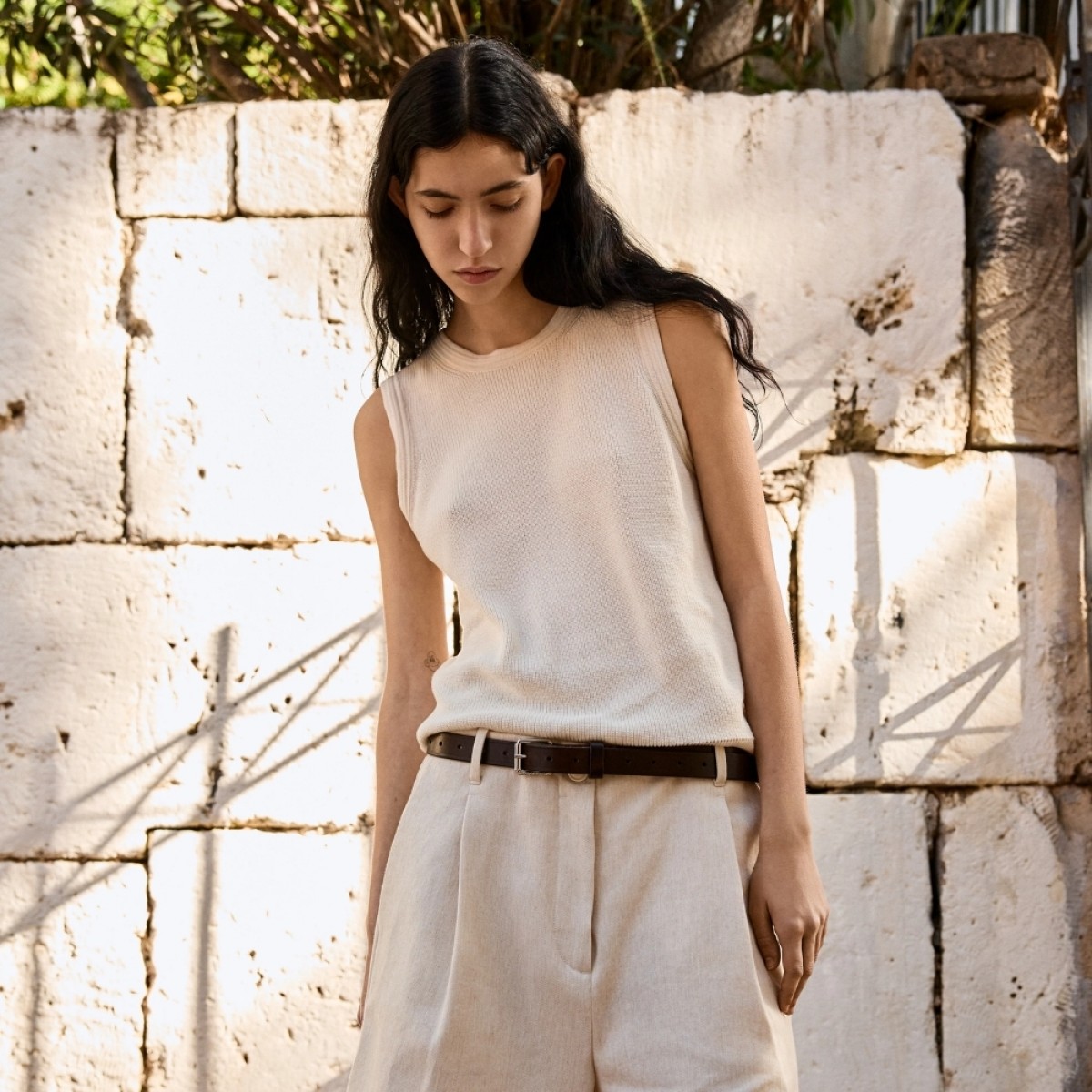 aiayu esha top - pure ecru - look