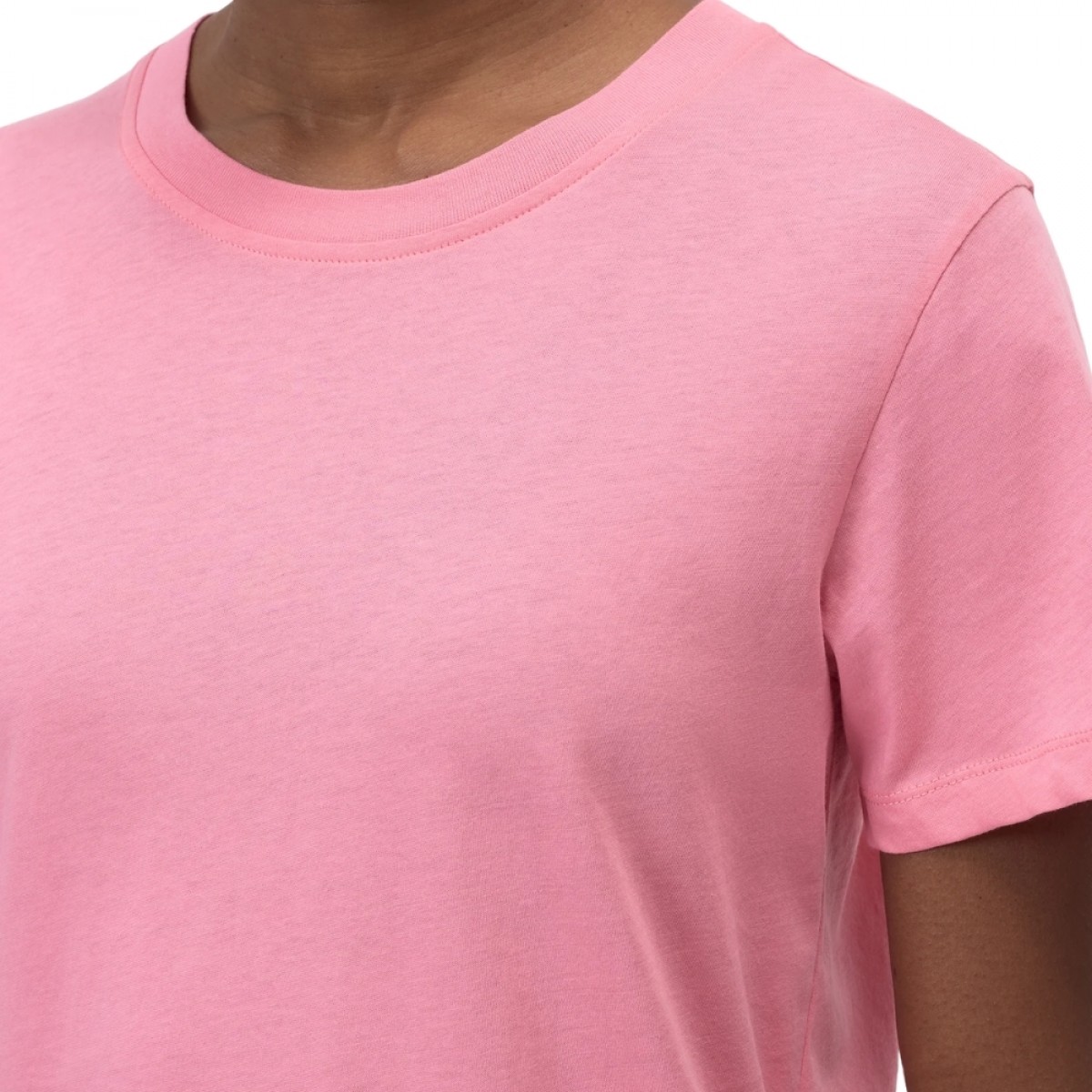 closed organic t-shirt - peony pink - hals