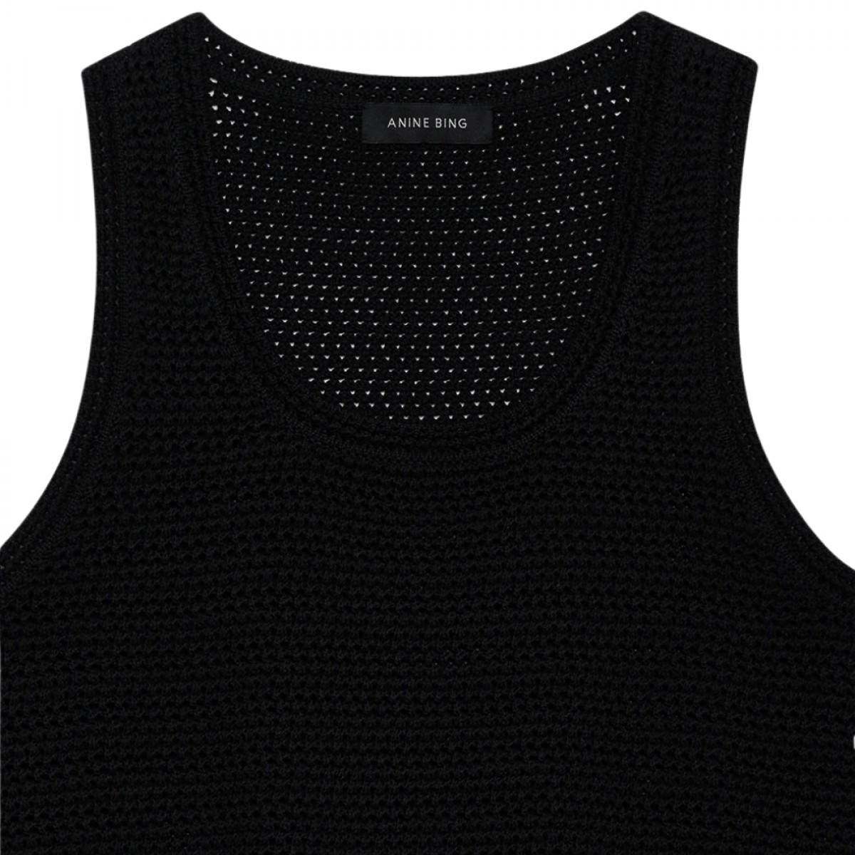 anine bing arie tank - black - logo