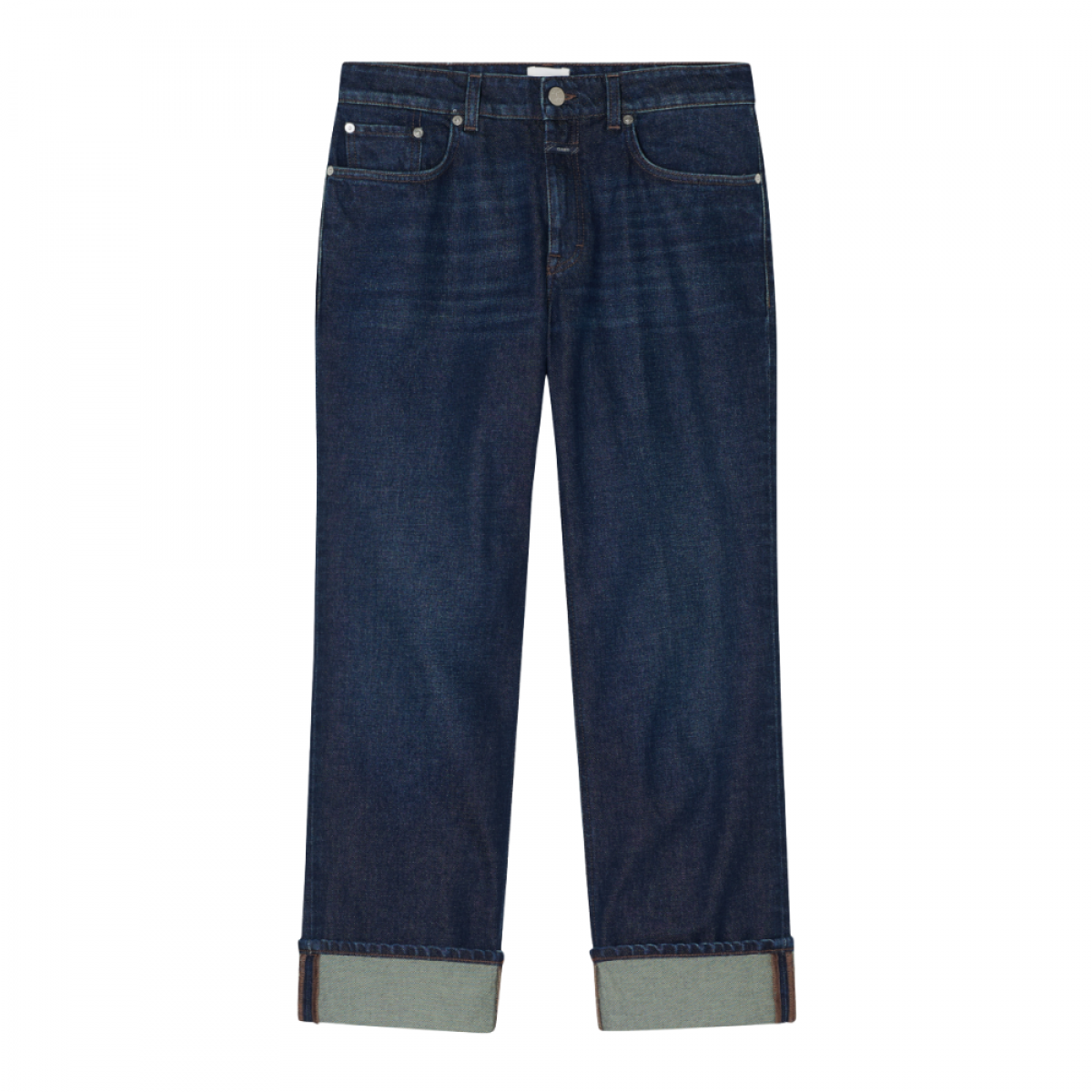 closed milo jeans - dark blue - front