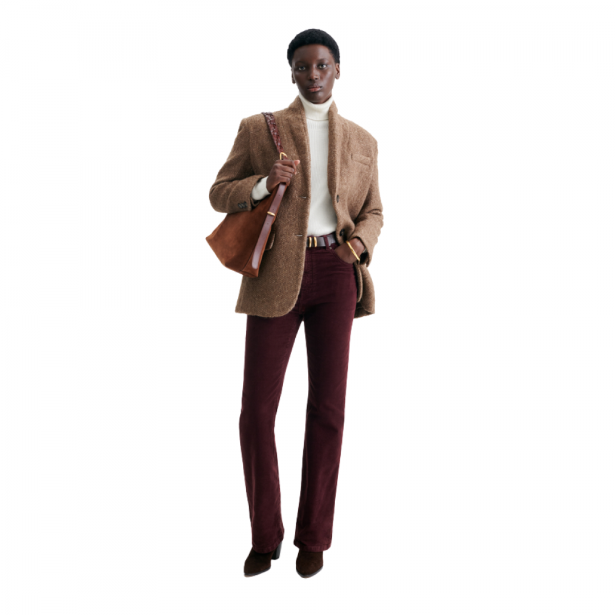 jovanka jacket - marron chine - look