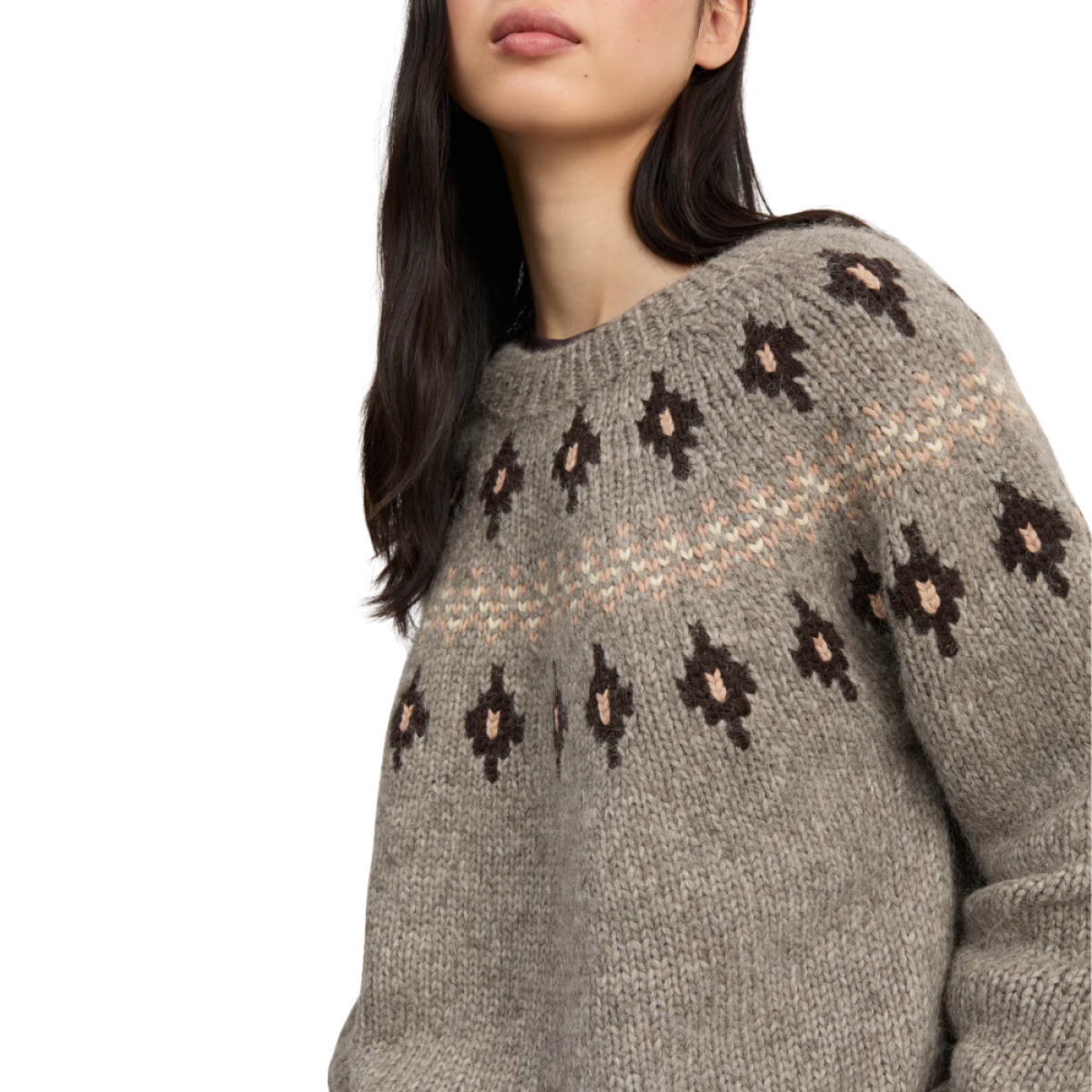 aiayu wyn knit - mix pure grey - fra siden 