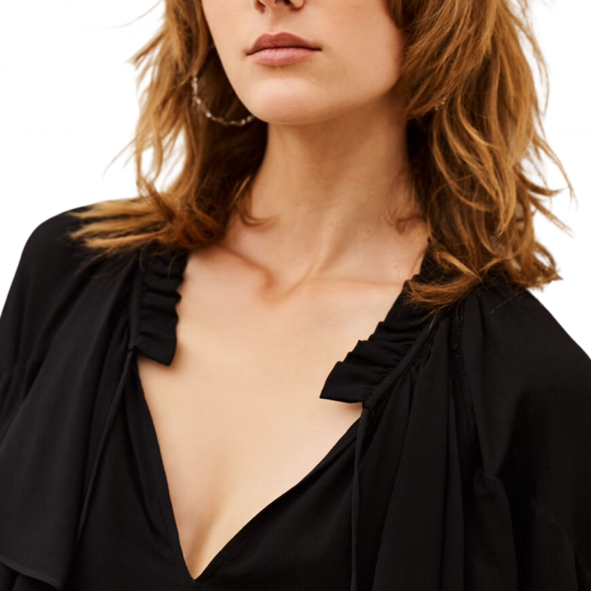 blouse betty - black - hals 