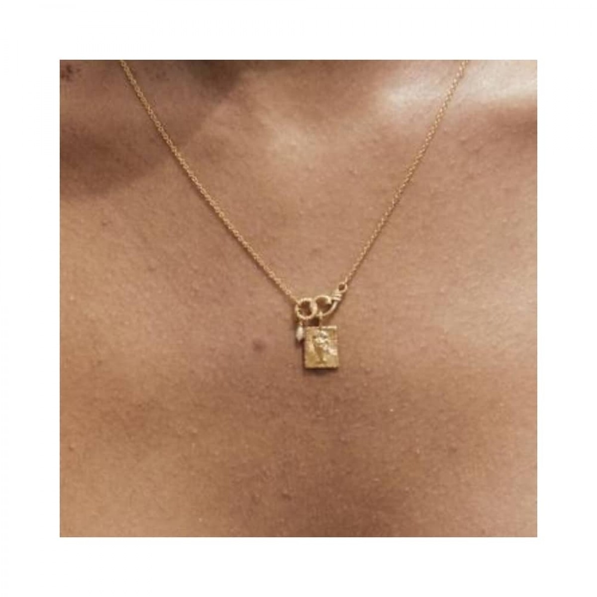 anni lu the gold life necklace - gold - model hals 