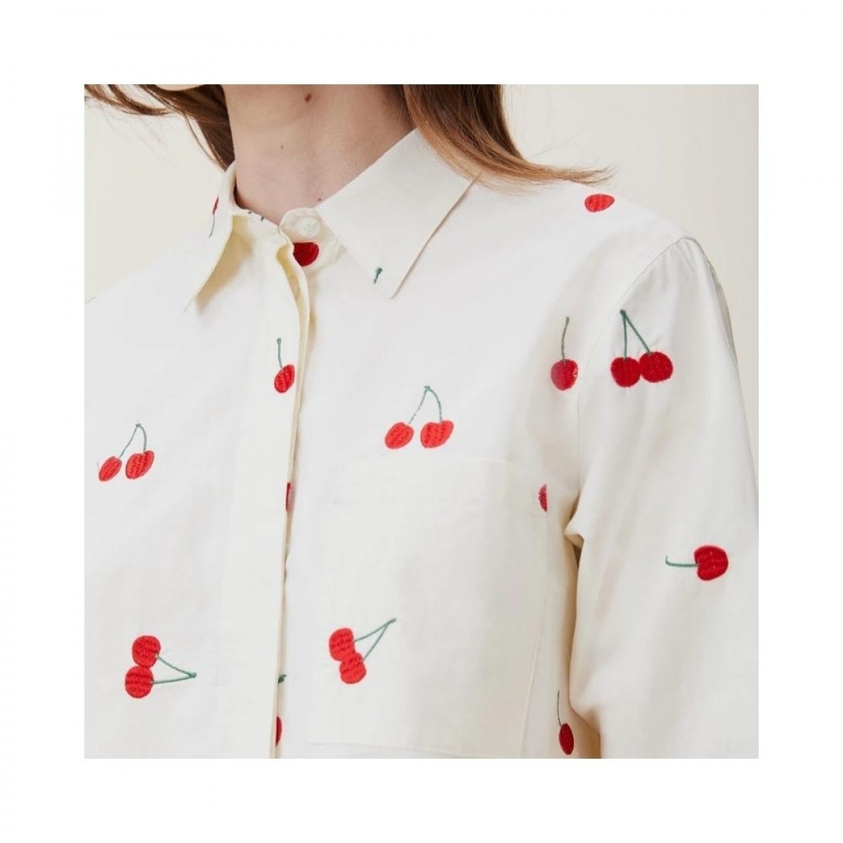 eleanor shirt - cream cherry - model krave 