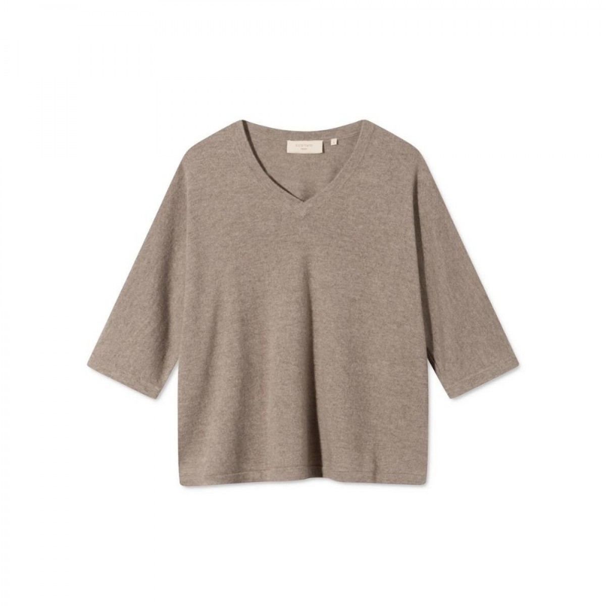 karin knit cashmere - brown - front