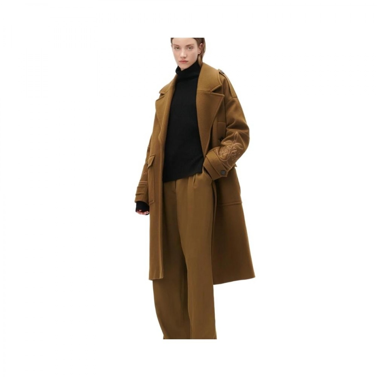 coat odin - cedar - model side front